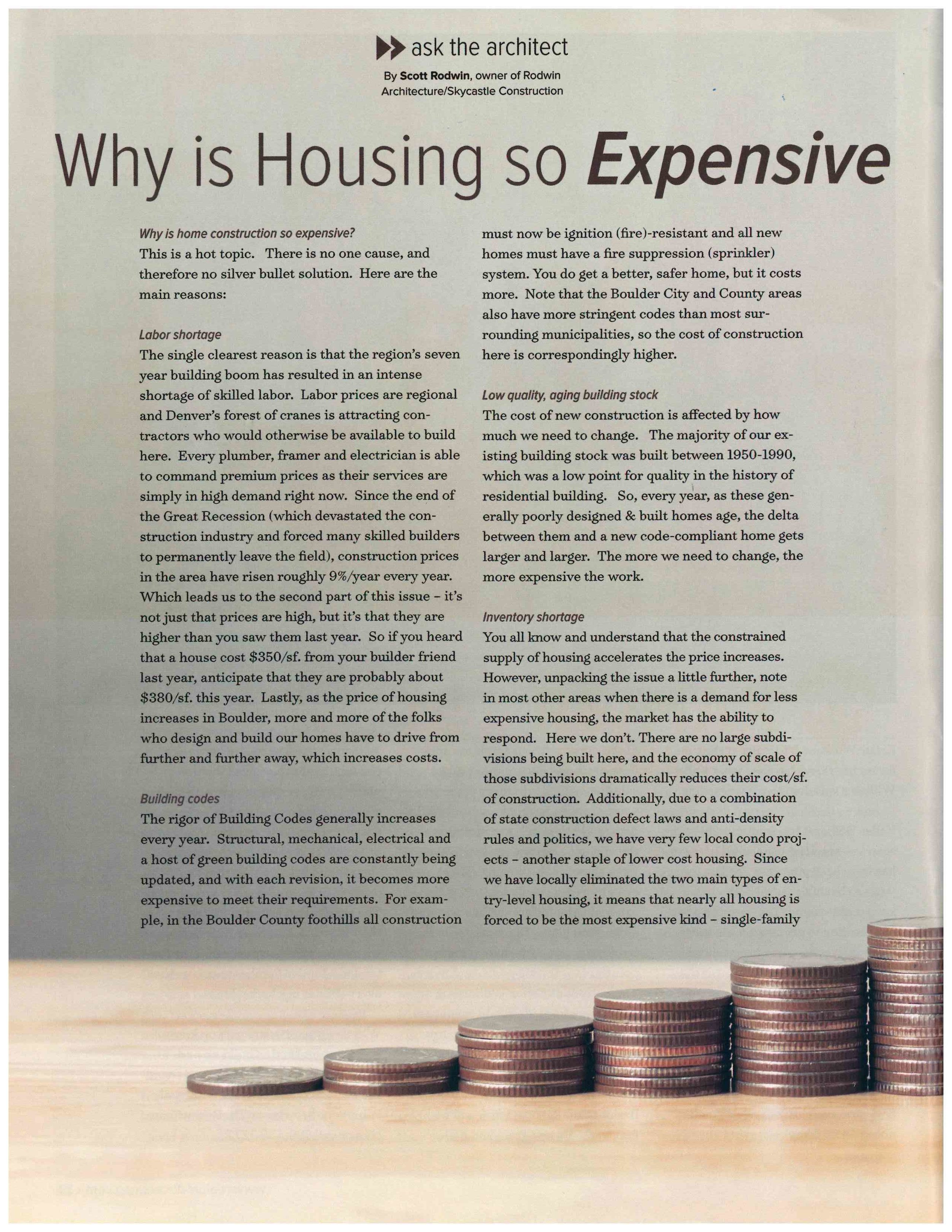 Why Home Construction is Expensive